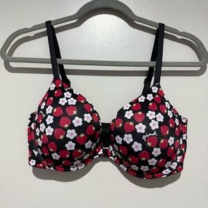 PINK Victoria's Secret Floral/Strawberry Print Bra